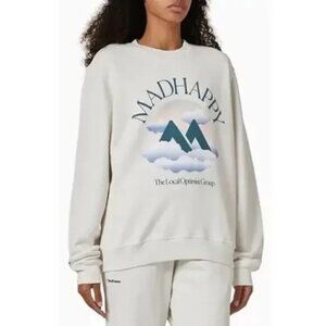 Madhappy Summer Outdoors Fleece Crewneck Sweatshirt Local Optimist Tofu XS